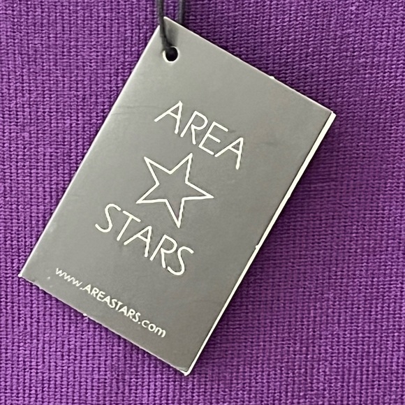 Area Stars NWT Puff Long Sleeve Knit Midi Dress in Purple Size Small - Picture 11 of 12